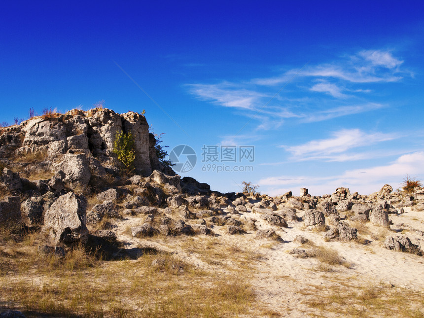 石头景观蓝色土地岩石砂岩旅游旅行环境公园天空风景图片