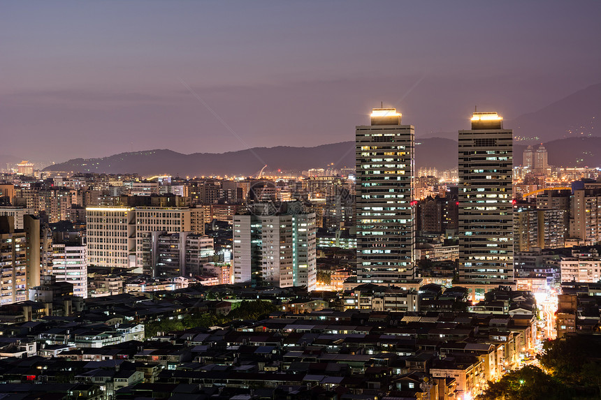 台北市府夜场景房子金融商业天堂风景建造旅游办公室天际城市图片