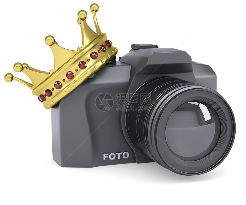 专业照相机和金冠乐器畅销书摄影成功黑色红宝石单反金子国王技术图片