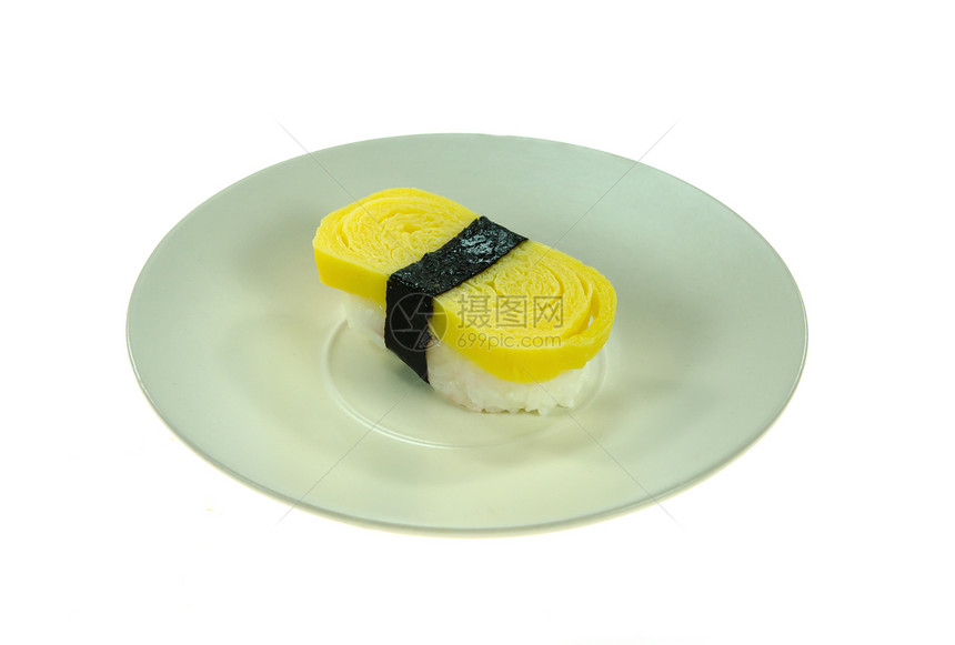 鸡蛋寿司美食食物白色海藻传统文化图片