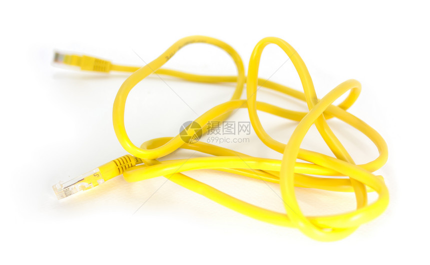 黄色局域网电缆图片