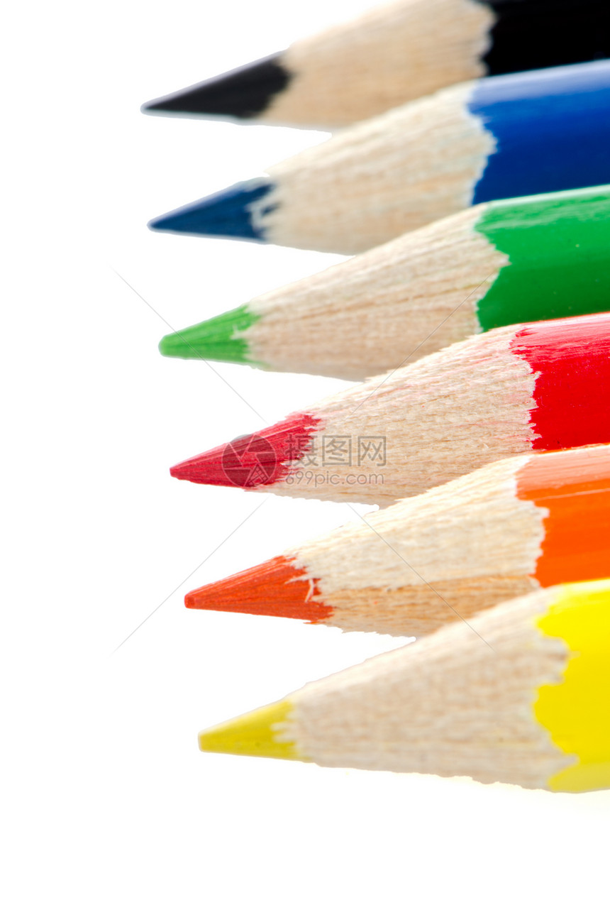 彩色铅笔绘画乐器紫色教育团体调色板学校蓝色蜡笔工具图片