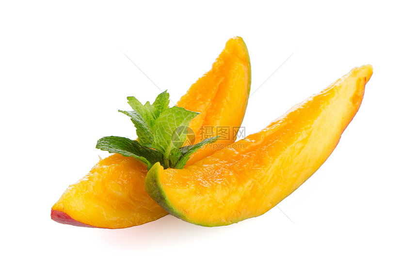 芒果水果甜点小吃饮食异国美食绿色植物黄色橙子红色图片