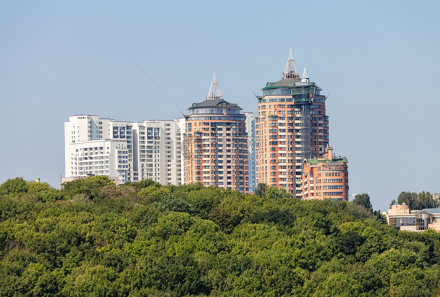 基辅新住宅首都历史性多层房子高楼公寓社区摩天大楼住房城市化图片