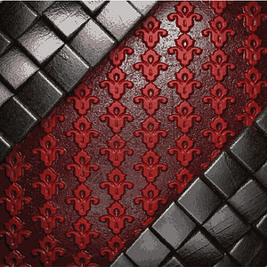 红底金属反射艺术装饰装饰品框架抛光风格红色插图背景图片