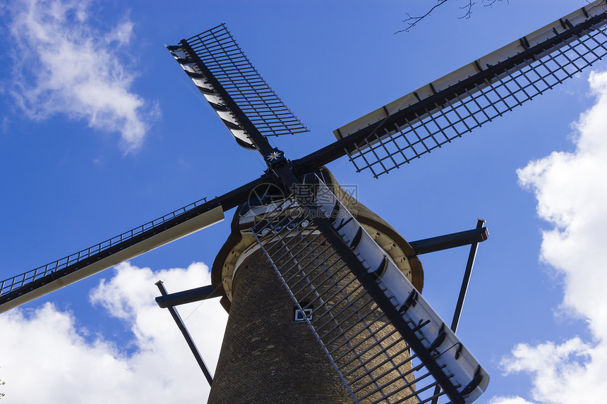 Alkmaar的风车技术建筑学活力环境刀刃旅游绿色力量农场旋转图片