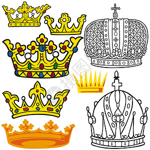 皇家王冠纹章宝石历史性贵族徽章插图历史背景图片