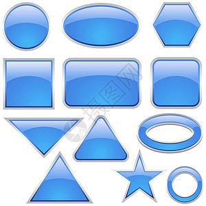 星推官蓝玻璃形状星星插图收藏长方形圆圈网页戒指斜角椭圆形网络设计图片