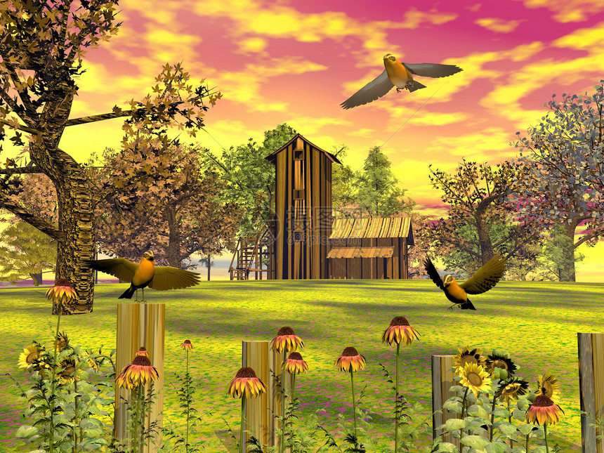 秋季风景 - 3D转化图片