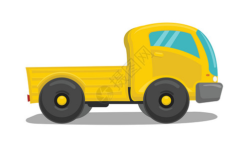 柴油机矢量黄色卡车设计图片