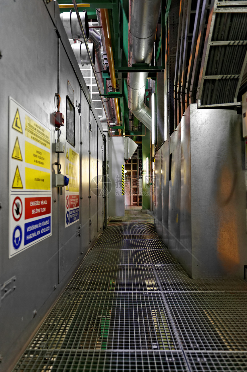 发电厂工业内地的电厂地面建筑工程房间框架商业走廊技术植物金属图片