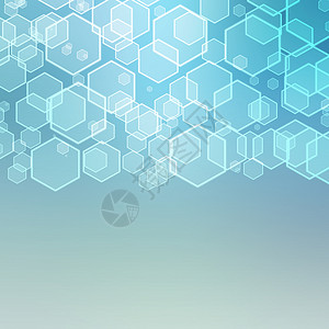 六边形的抽象背景火花辉光蓝色插图蜂窝艺术墙纸盒子技术摄影背景图片