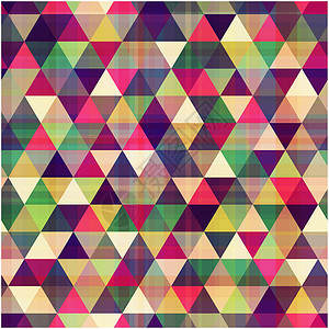 无缝三角形图案纹理紫色菱形打印编织织物墙纸马赛克三角形几何紫红色背景图片