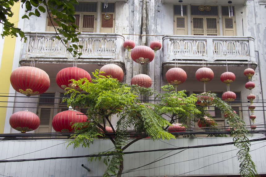 中国灯笼 中国唐城 曼谷图片