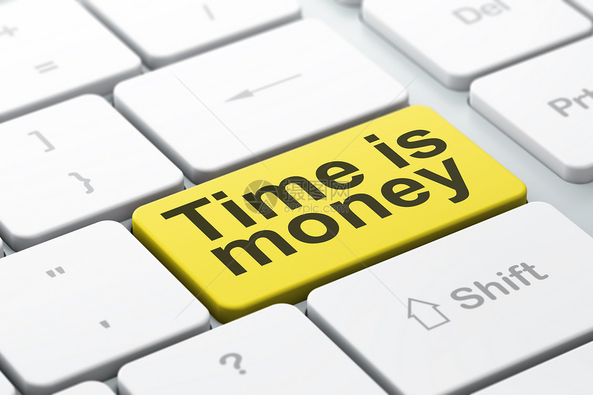 时间概念 时间是计算机键盘上的钱图片