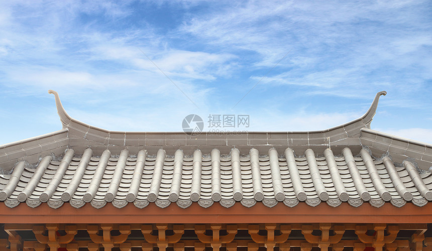 中华传统屋顶天空文化宝塔房子崇拜旅游木头宗教建筑历史性图片