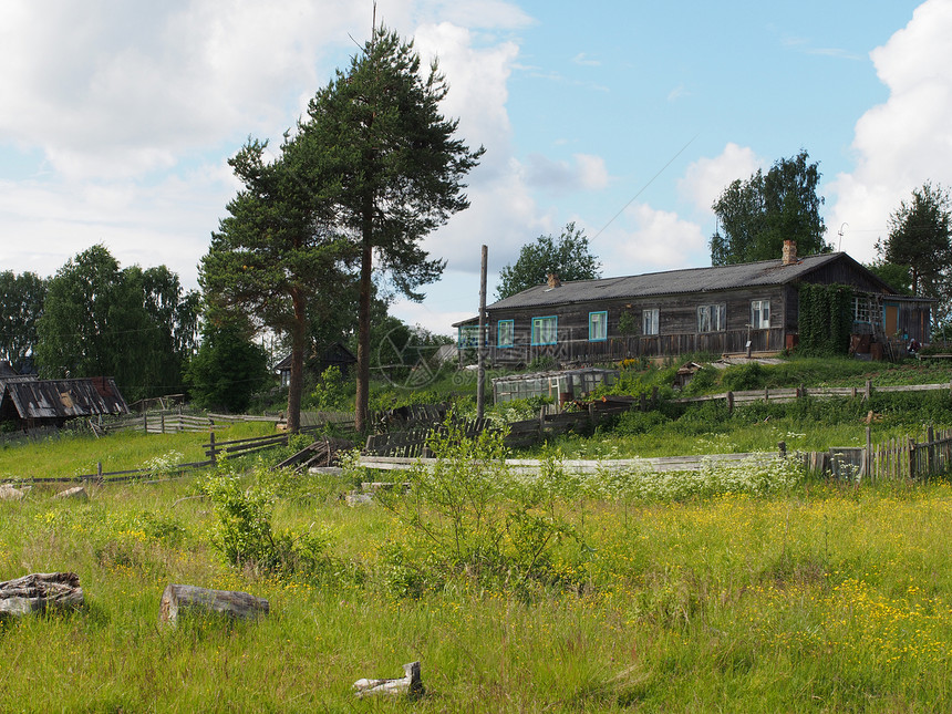 村里的Wooden房屋乡村澡堂国家木材桑拿住宅小屋建筑学日志财产图片