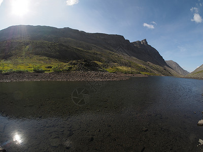 山中湖边旅游天空大合唱地块旅行岩石科拉风景石头半岛背景图片