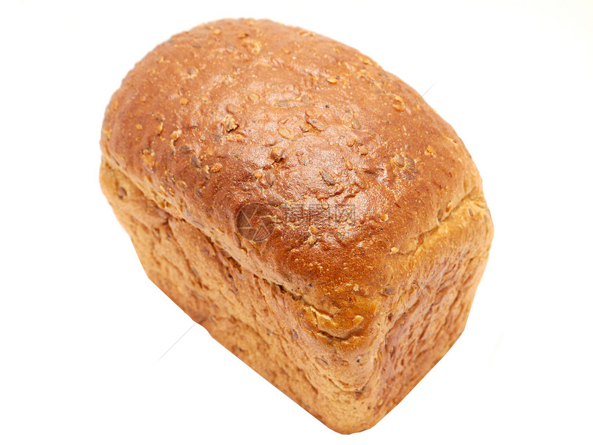 白色背景上的面包食物包子咖啡小麦小吃美食奶油糕点营养新月图片