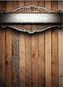 床头墙金属和木材背景插图石头抛光框架反射木头装饰装饰品风格艺术插画