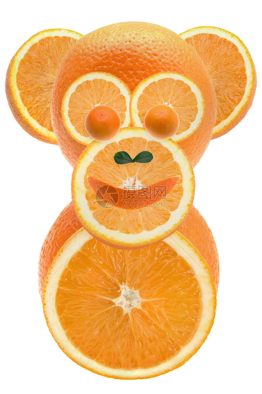 橙子和猴子图片