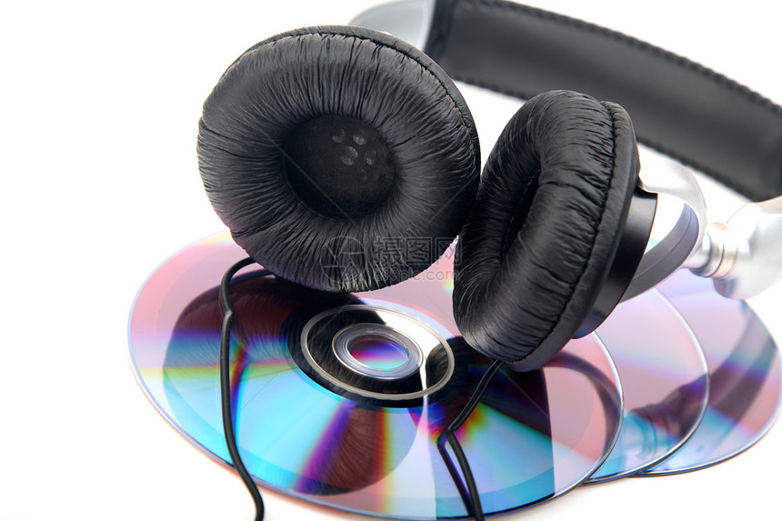 耳机和光盘电话技术音乐体积记录电子产品立体声数据塑料工具图片