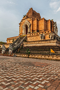 泰国清迈宗教寺院概念建筑废墟寺庙背景图片