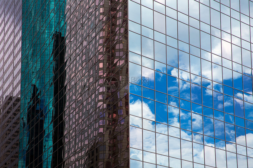 休斯顿得克萨斯市 有现代镜像天文景玻璃镜子中心工作城市摩天大楼景观反射办公室建筑物图片
