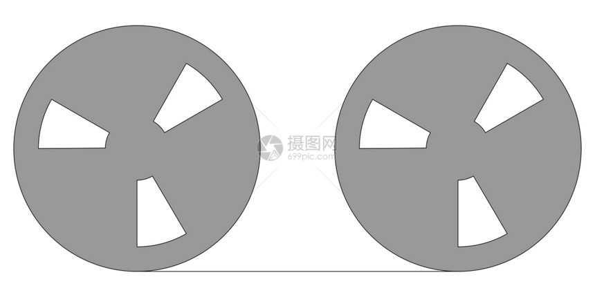 磁磁带雷盘备份电子产品工作室插图视频记录数据技术卷轴贮存图片