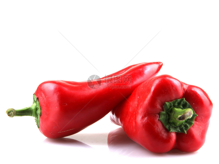 白色背景上的红辣椒辣椒食谱胡椒植物红色图片