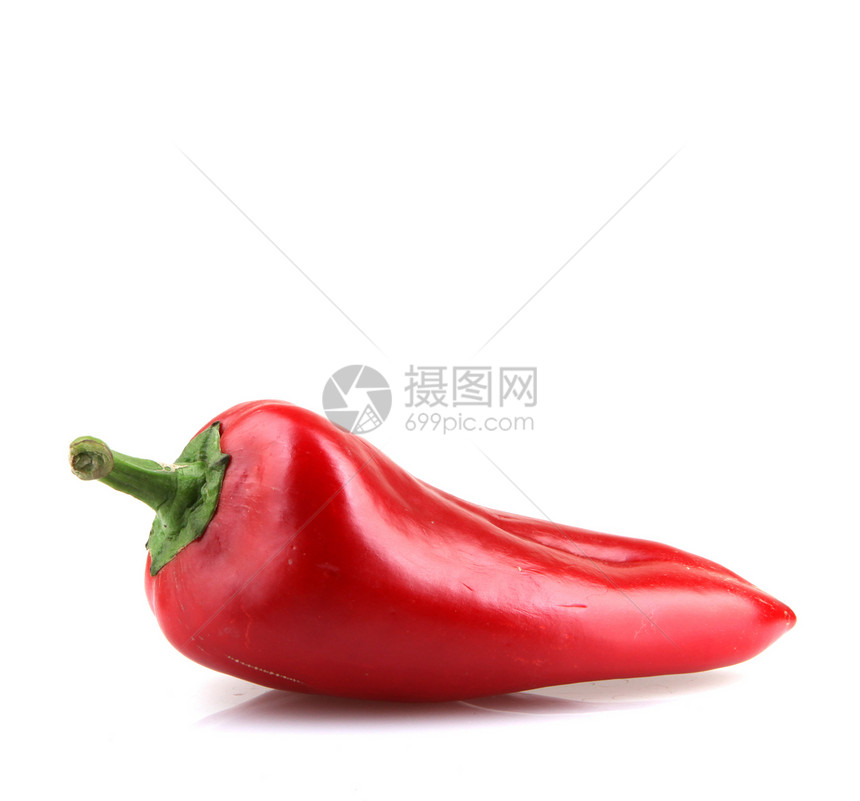 白色背景上的红辣椒红色食谱植物胡椒辣椒图片