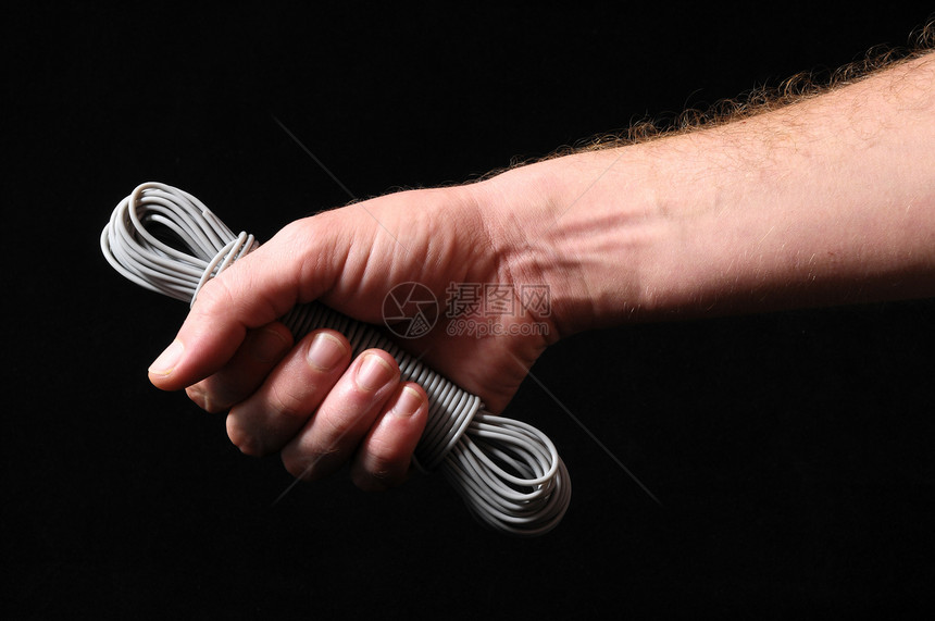 双线卷电缆管子绳索故事针织纤维金属棉布螺旋纺织品图片