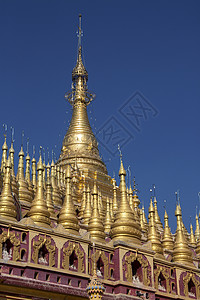 蒙育瓦  缅甸佛塔宗教精神旅行佛教徒建筑学地标寺庙文化旅游背景图片