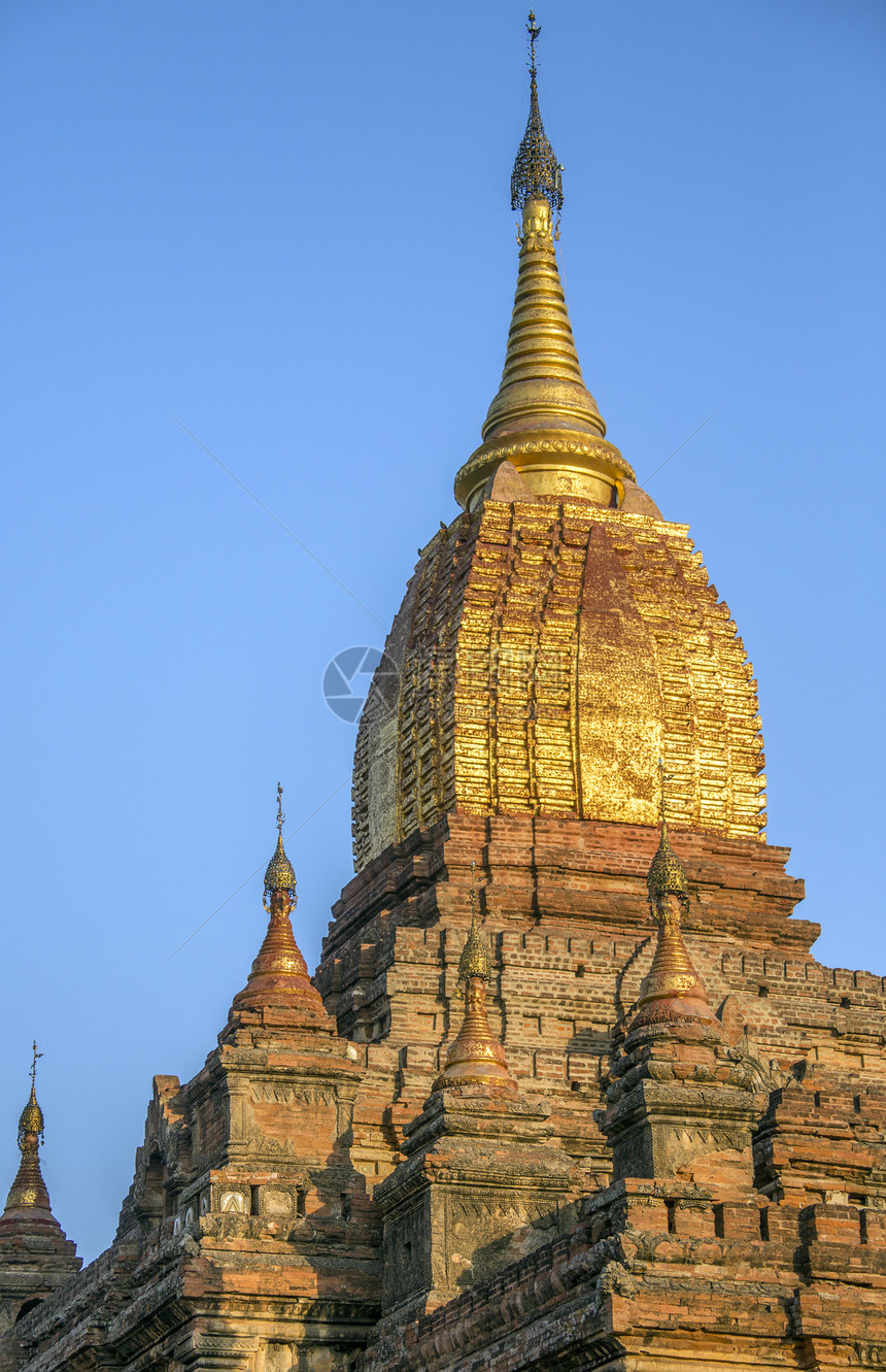 缅甸布尔马寺庙观光佛教徒宝塔佛塔废墟旅行地标尖塔异教徒图片
