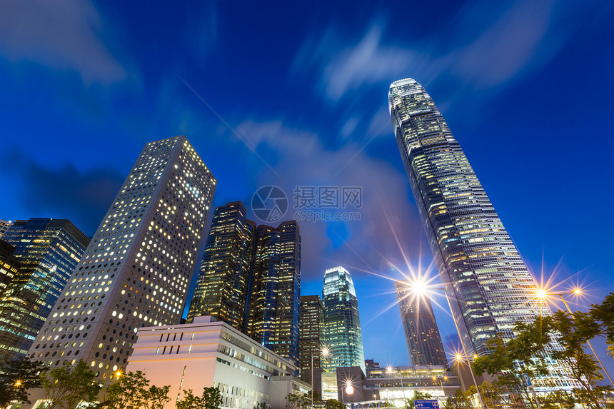 香港之夜天空金融公司办公楼景观企业办公室商业区大楼地标图片