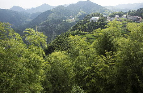 中国文州风景     山地景观细流乡村旅游路线水库梯田竹子农业山谷农家背景图片