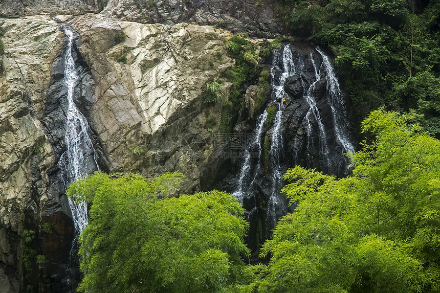 中国文州风景     南西建江旅游浅滩梯田小径竹子树木瀑布岩石山脉溪流图片