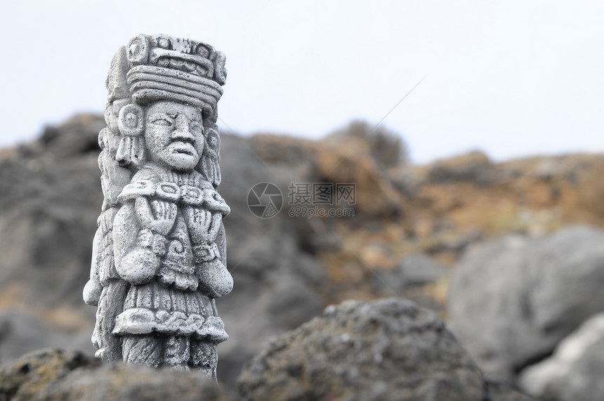 玛雅雕像数字奇琴石头寺庙废墟雕塑考古考古学宗教文化图片