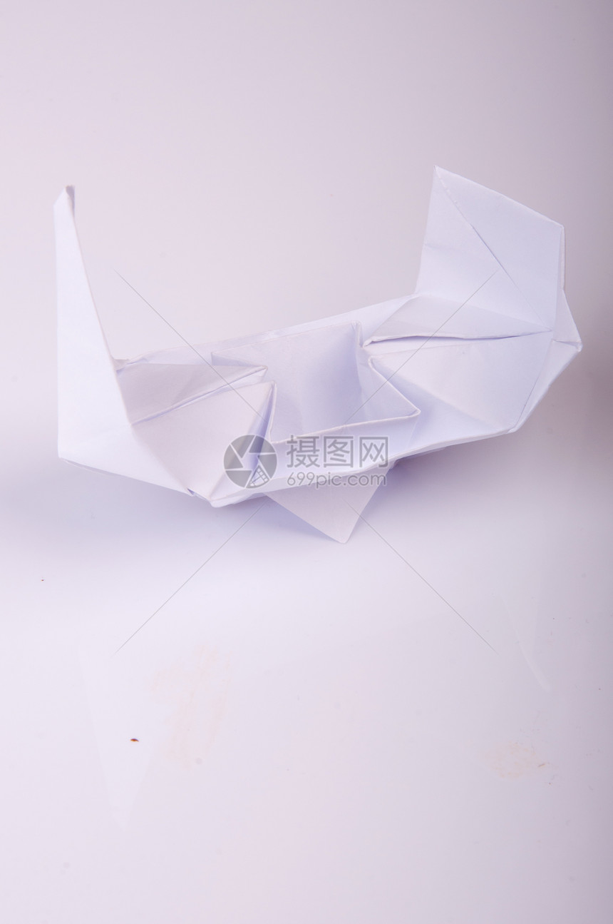 折纸船玩具运输血管海军折叠自由游戏旅行商业阴影图片