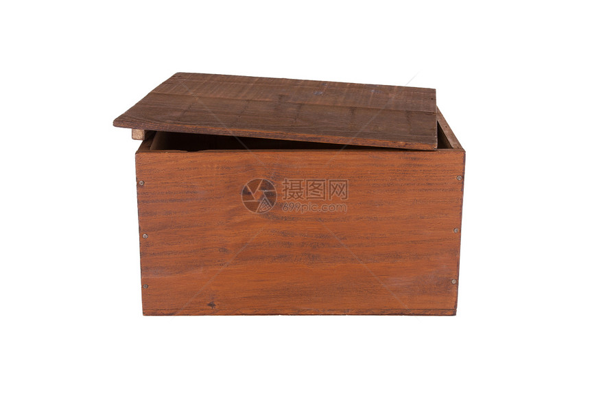 白色背景孤立的木制板箱木头案件送货棕色邮件工业正方形进口盒装松树图片