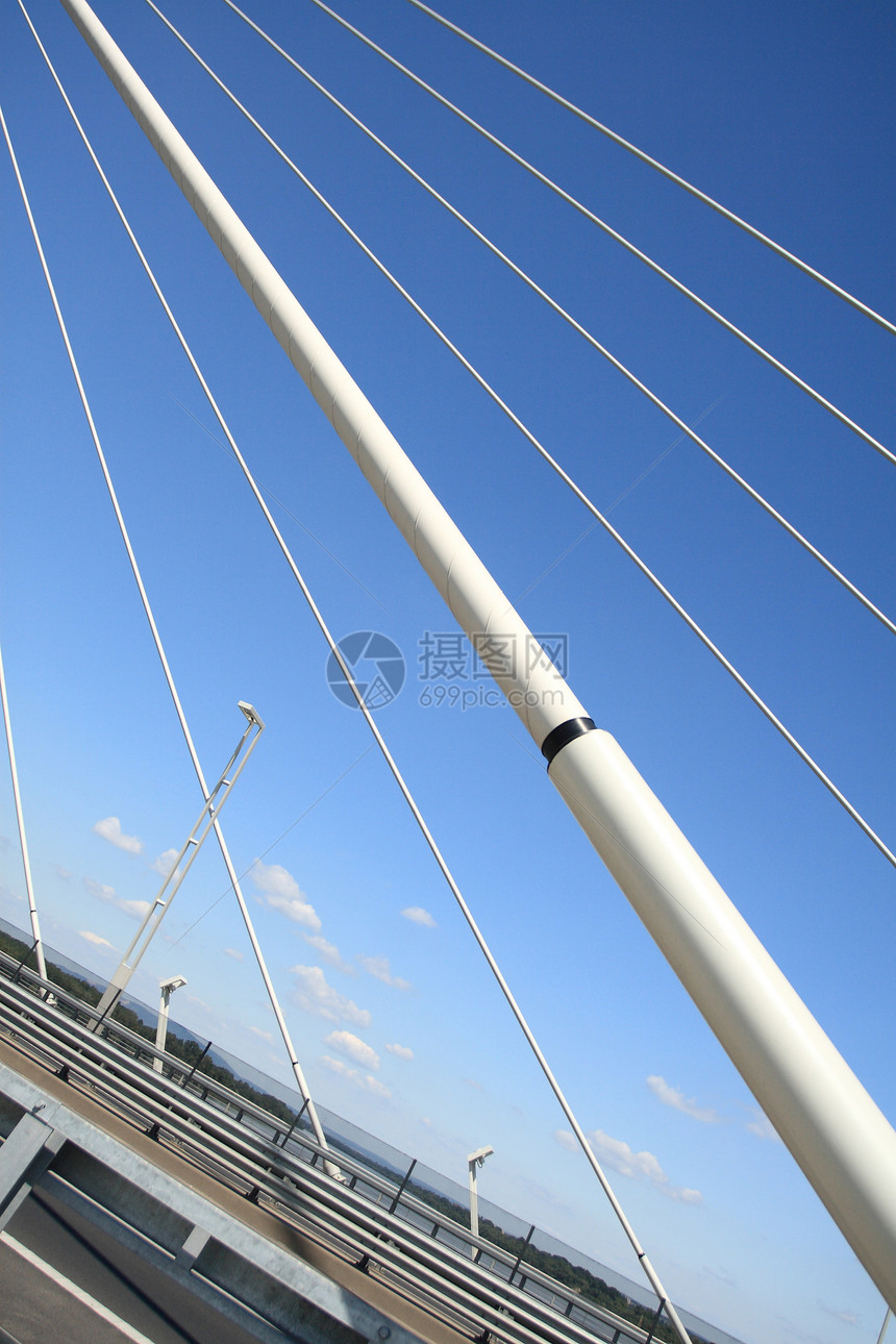 桥梁详情匈牙利灯柱三角形力量天空穿越工程戏剧性艺术钢丝绳运输图片