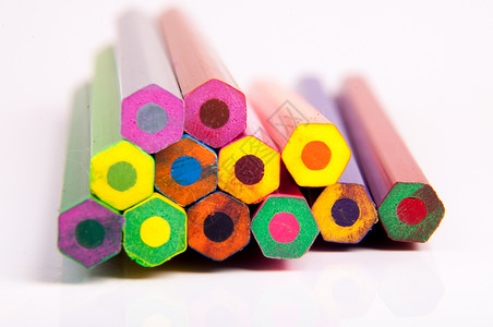 彩色铅笔调色板彩虹大学团体学校办公室橙子紫色教育蜡笔背景图片