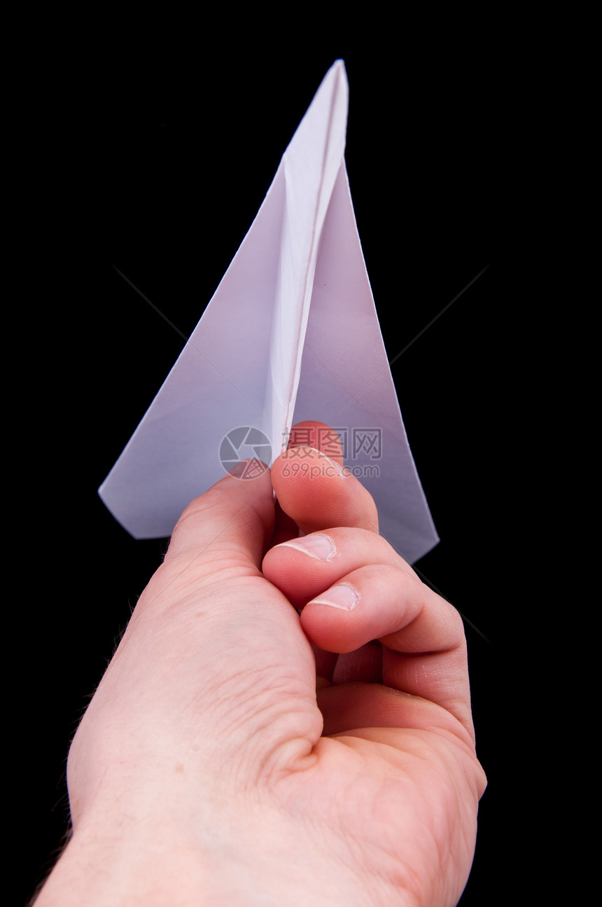 折纸飞机商业自由航空飞行游戏概念天堂折叠手工蓝色图片