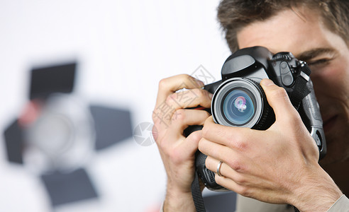 摄影师爱好设备工作室镜片影棚相机专注水平器材专业背景图片