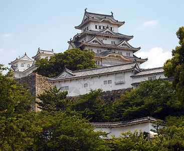 冰木吉城堡日本城堡地标观光旅游堡垒将军建筑物旅行据点背景图片