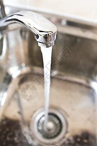 Faucet 光天体切换器小路供水厨房管道龙头水龙头金属混合器白色背景图片