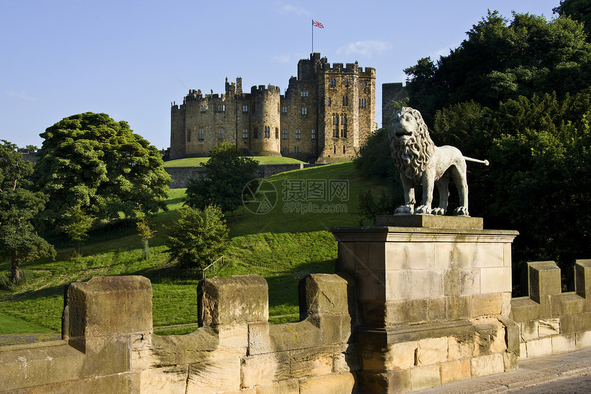阿尼克城堡  诺森伯兰郡  英格兰雕像地标狮子风景观光堡垒旅行旅游图片