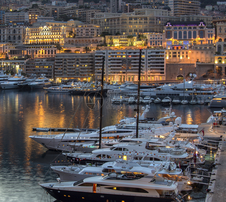 摩纳哥公国财富港口皇家码头富裕城市公国游艇图片