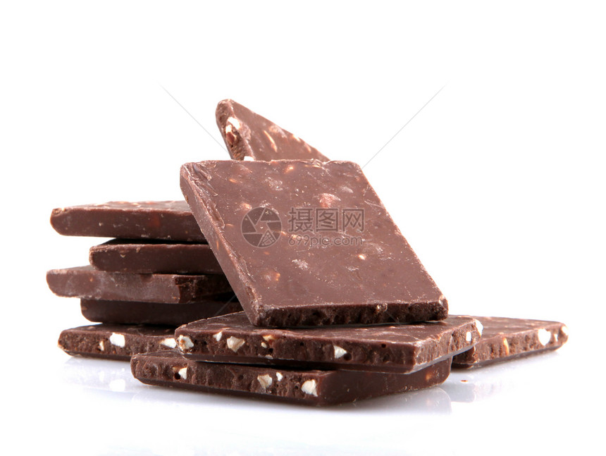 巧克力甜食小豆 甜食正方形诱惑糖果小吃甜点棕色美食酒吧食品食欲图片