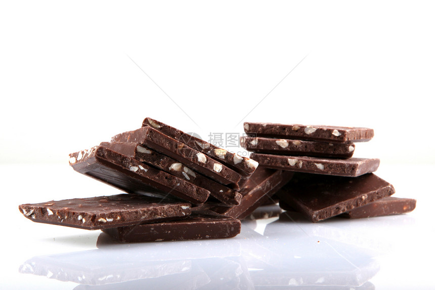 巧克力甜食小豆 甜食甜点诱惑美食正方形棕色食品杂货店可可营养食欲图片